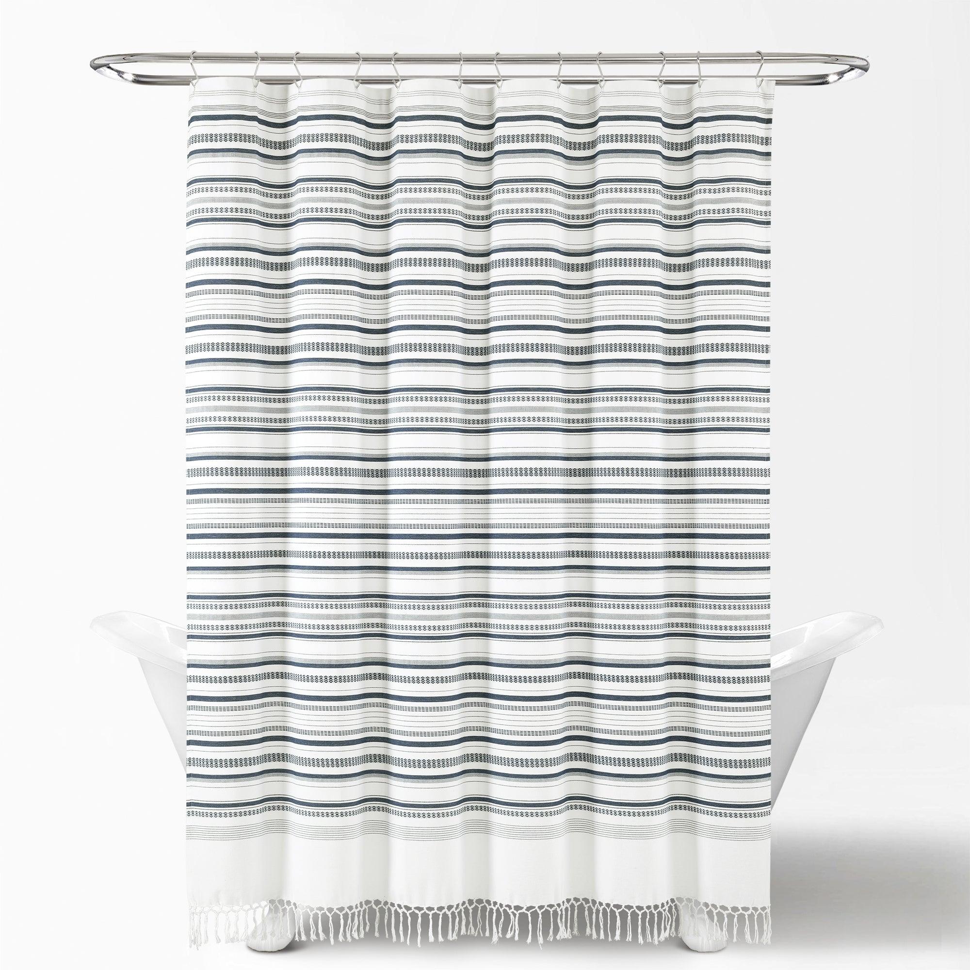 Urban Woven Yarn Dyed Recycled Cotton Shower Curtain