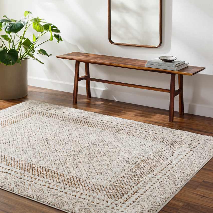 Vada Modern Ivory/Brown Area Rug