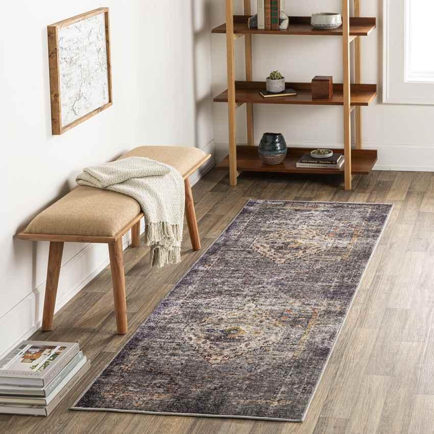 Veedersburg Traditional Dark Brown Washable Area Rug