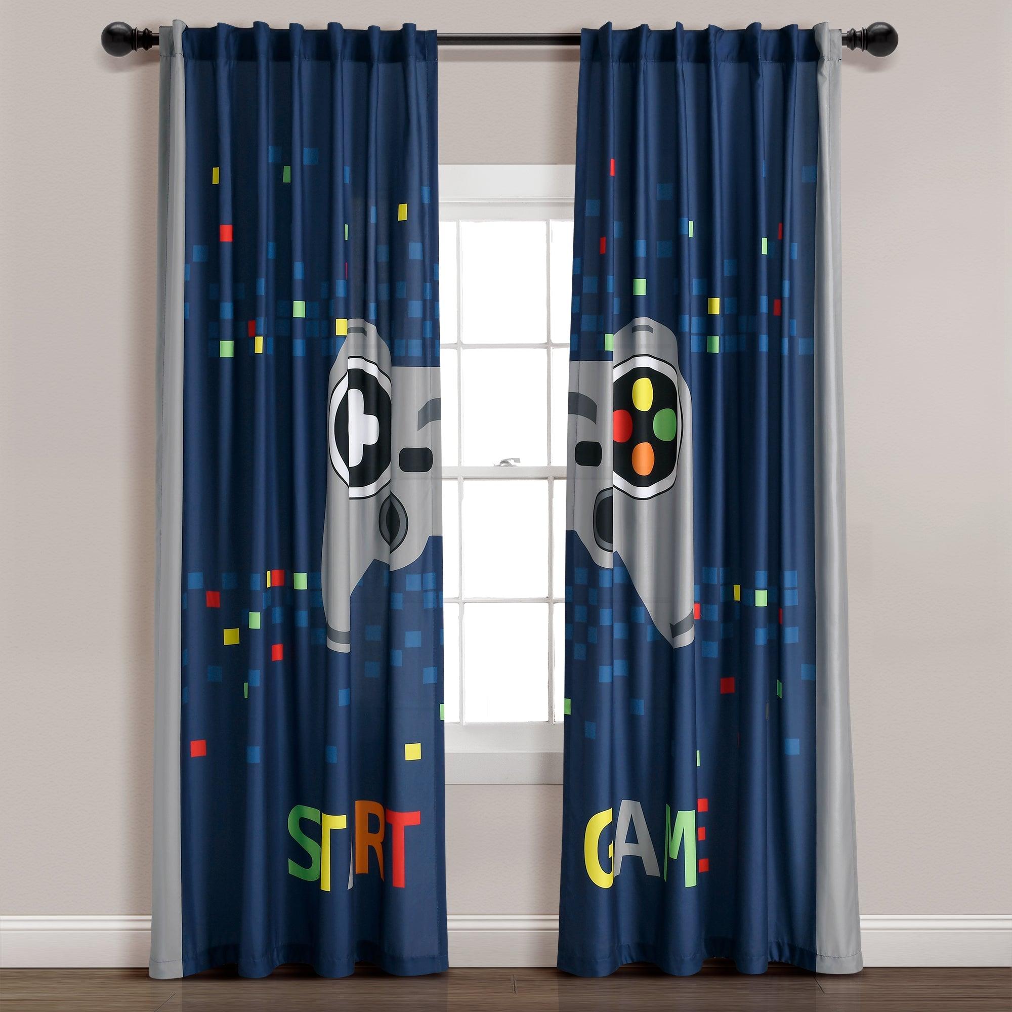 Video Games Window Curtain Panel Set