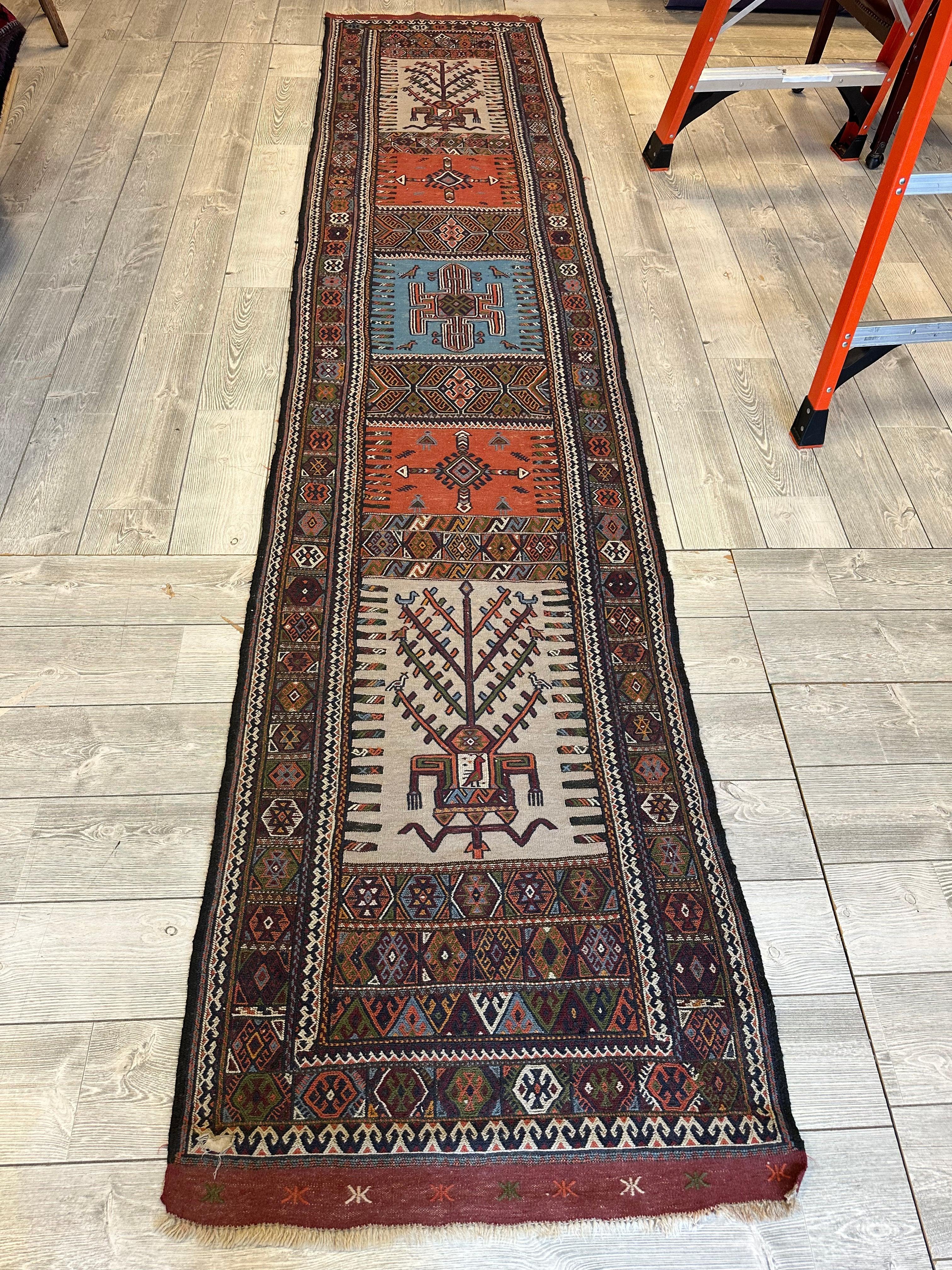 Vintage Kurdish Qochan Runner 2’9” x 12’9”