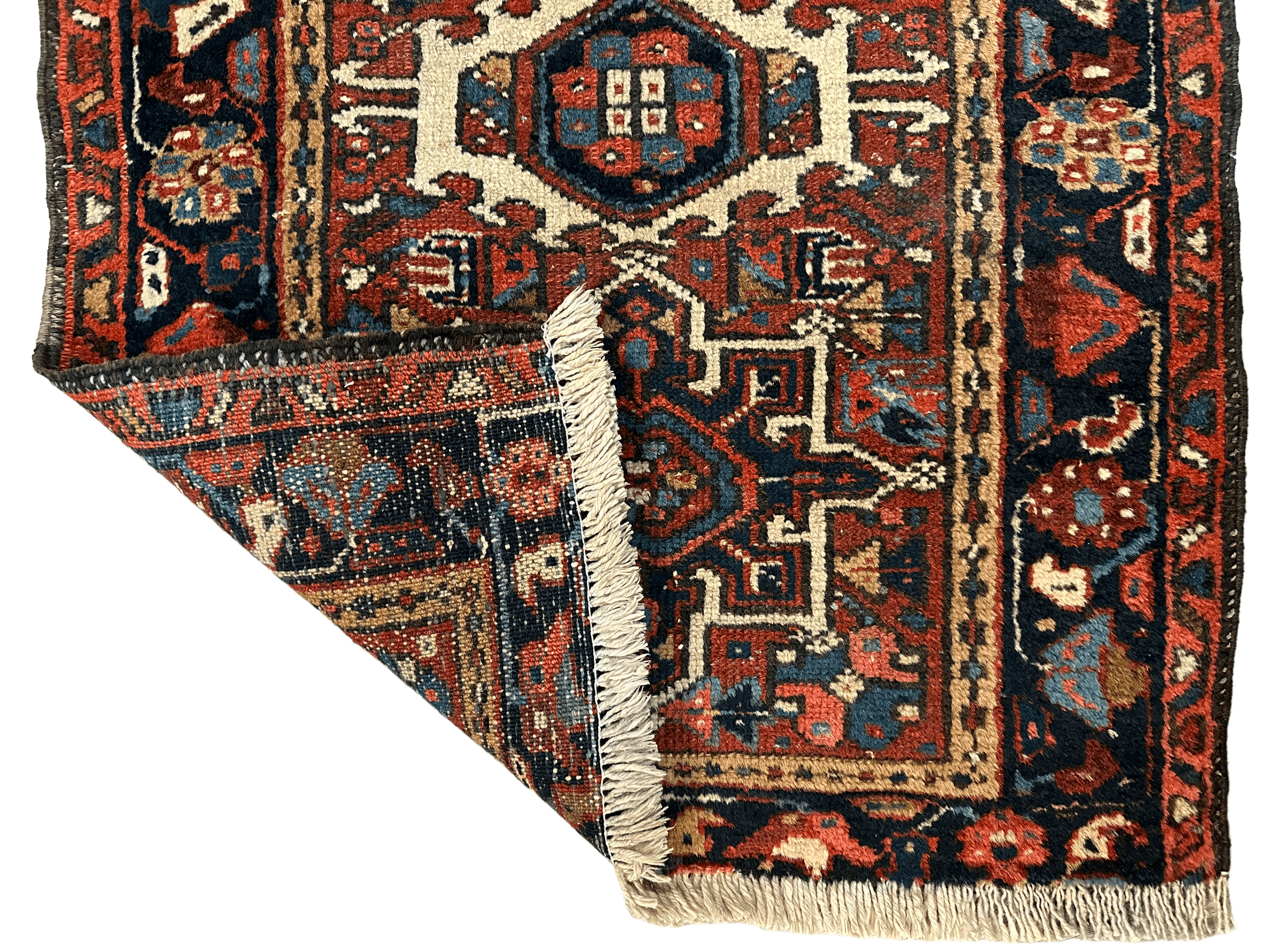 Vintage Persian Karaja Heriz Runner 24”x33”