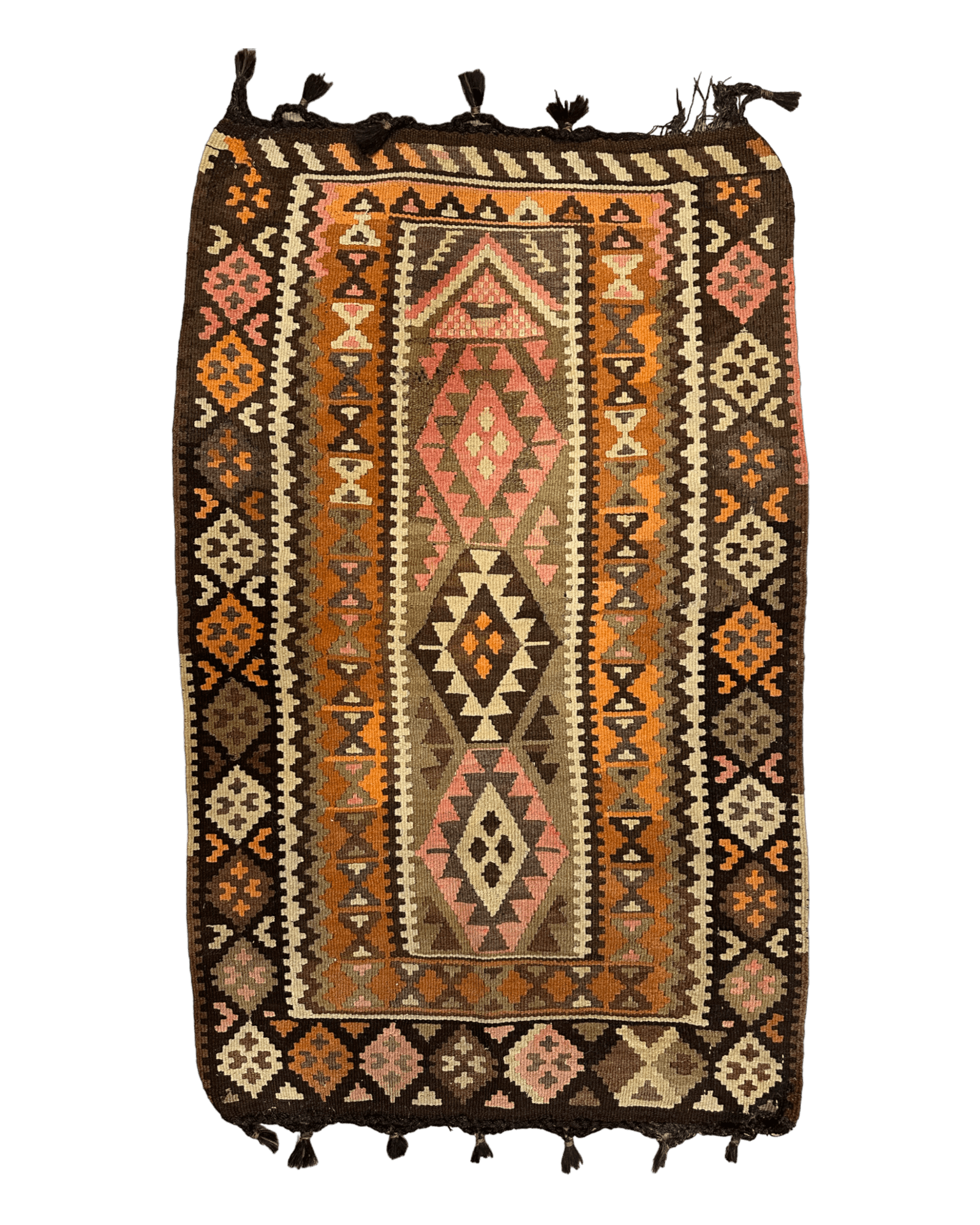 Vintage Persian Tribal Qashqai Kilim Rug 3’ x 5’