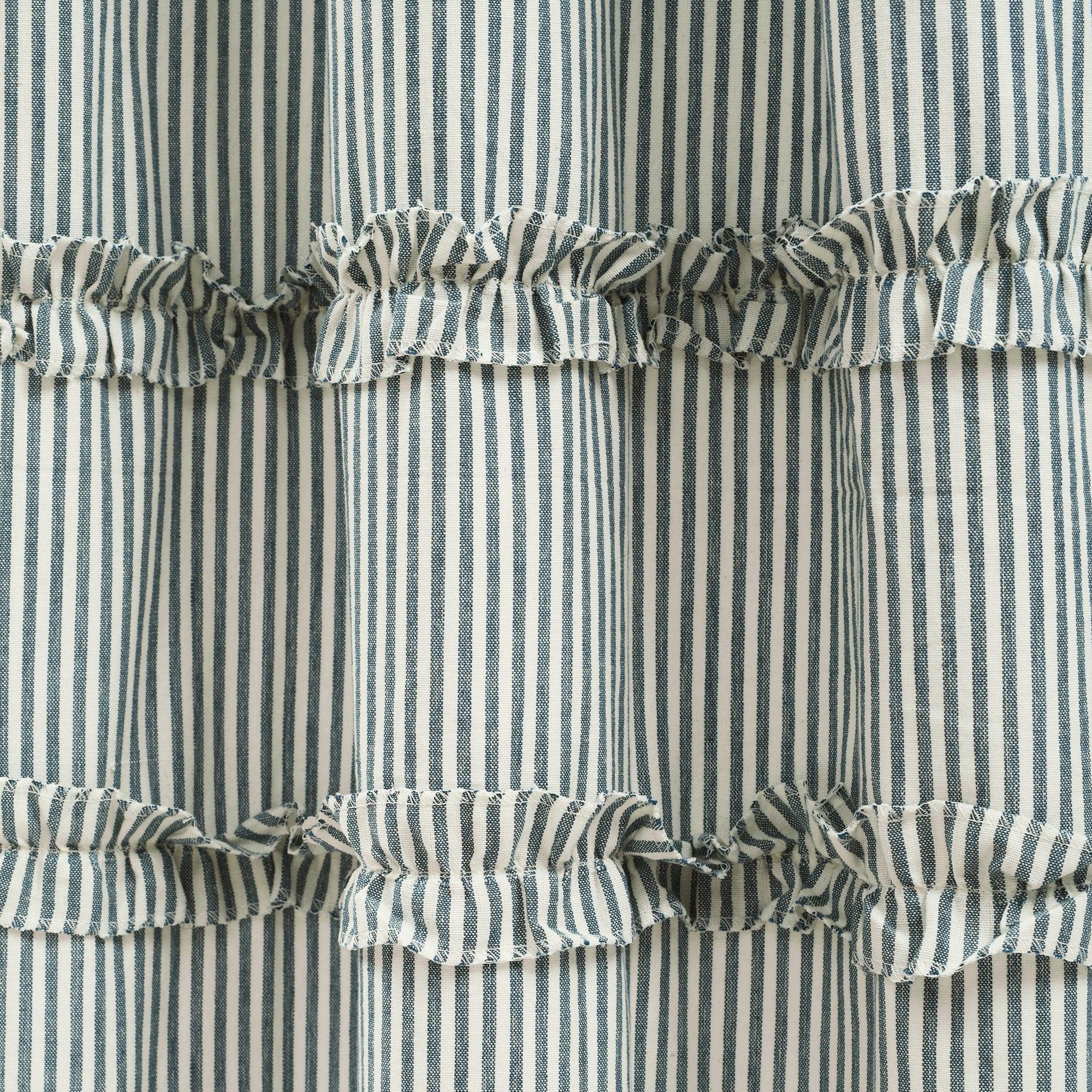 Vintage Stripe Yarn Dyed Window Curtain Panel Set