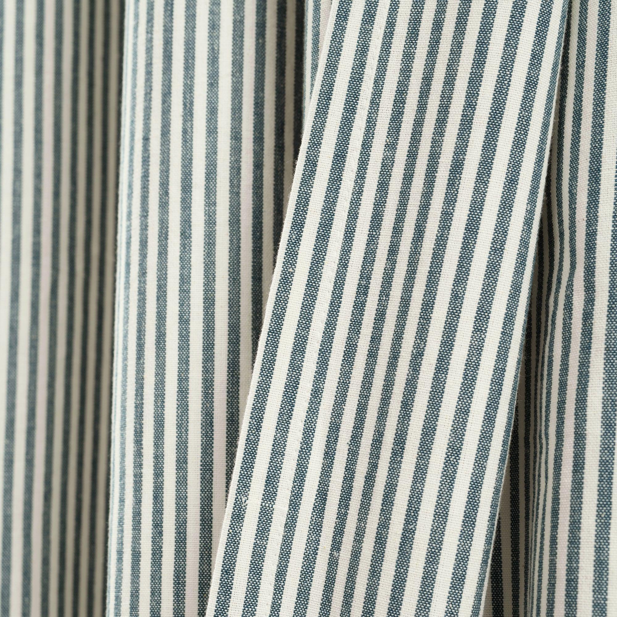 Vintage Stripe Yarn Dyed Window Curtain Panel Set