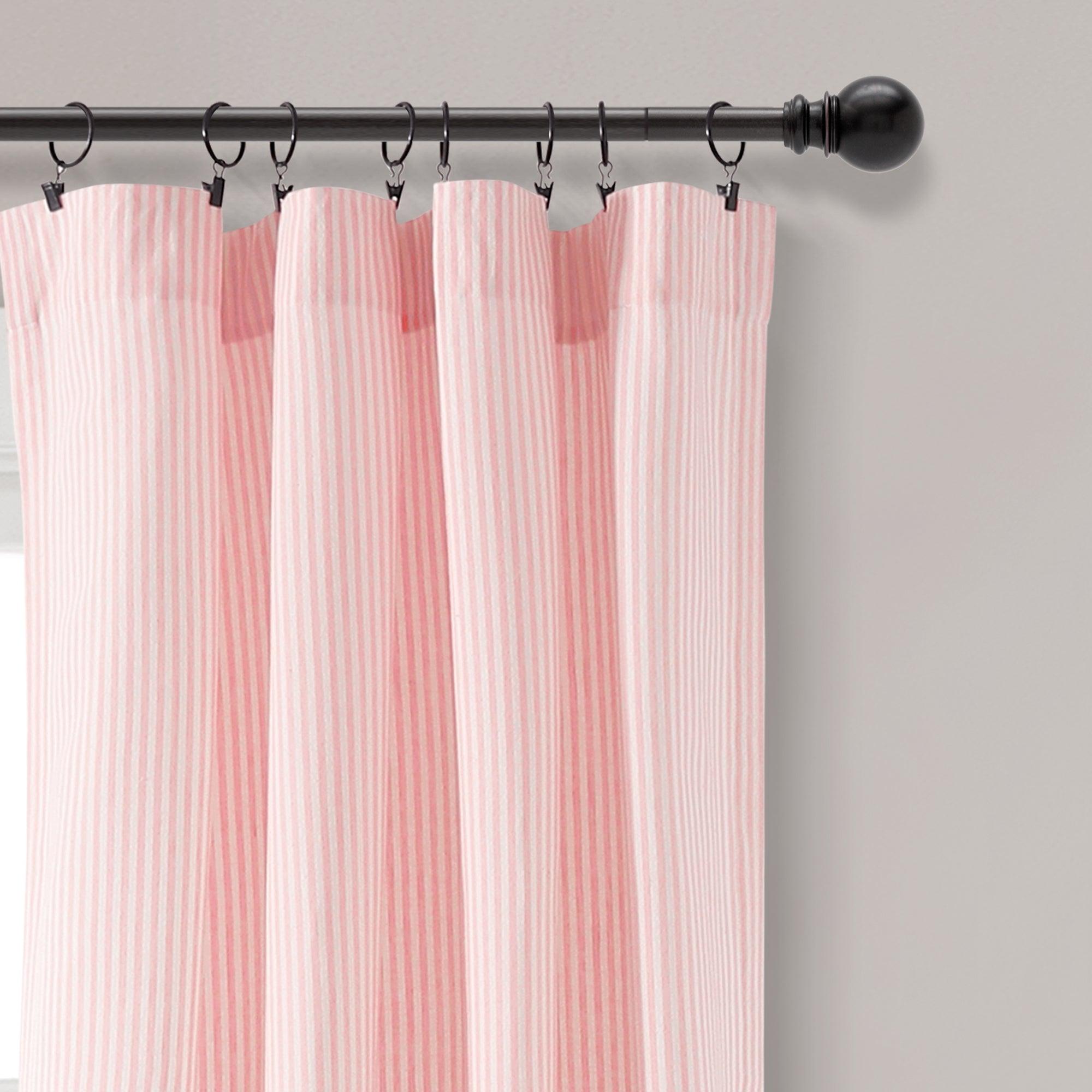 Vintage Stripe Yarn Dyed Window Curtain Panel Set