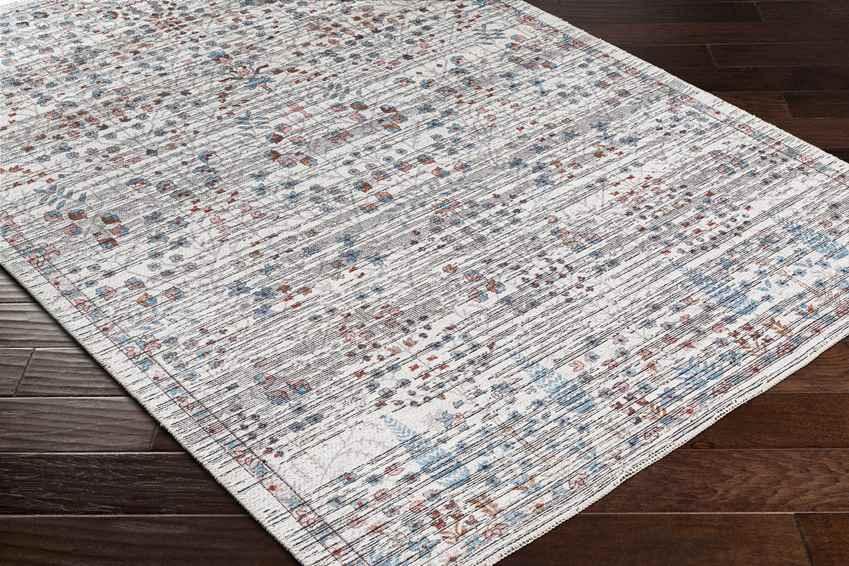 Wahpeton Traditional Teal Washable Area Rug