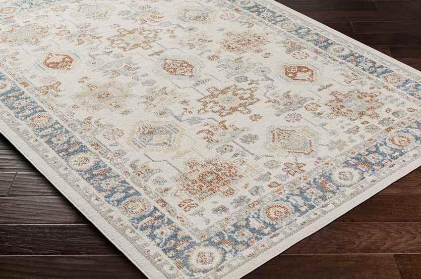 Wall Lake Traditional Beige Washable Area Rug