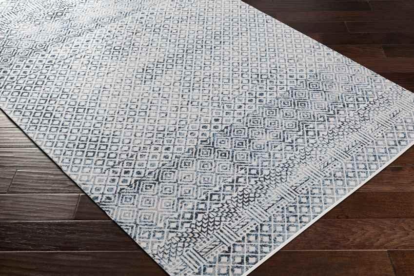 Waynetown Global Ink Blue Washable Area Rug