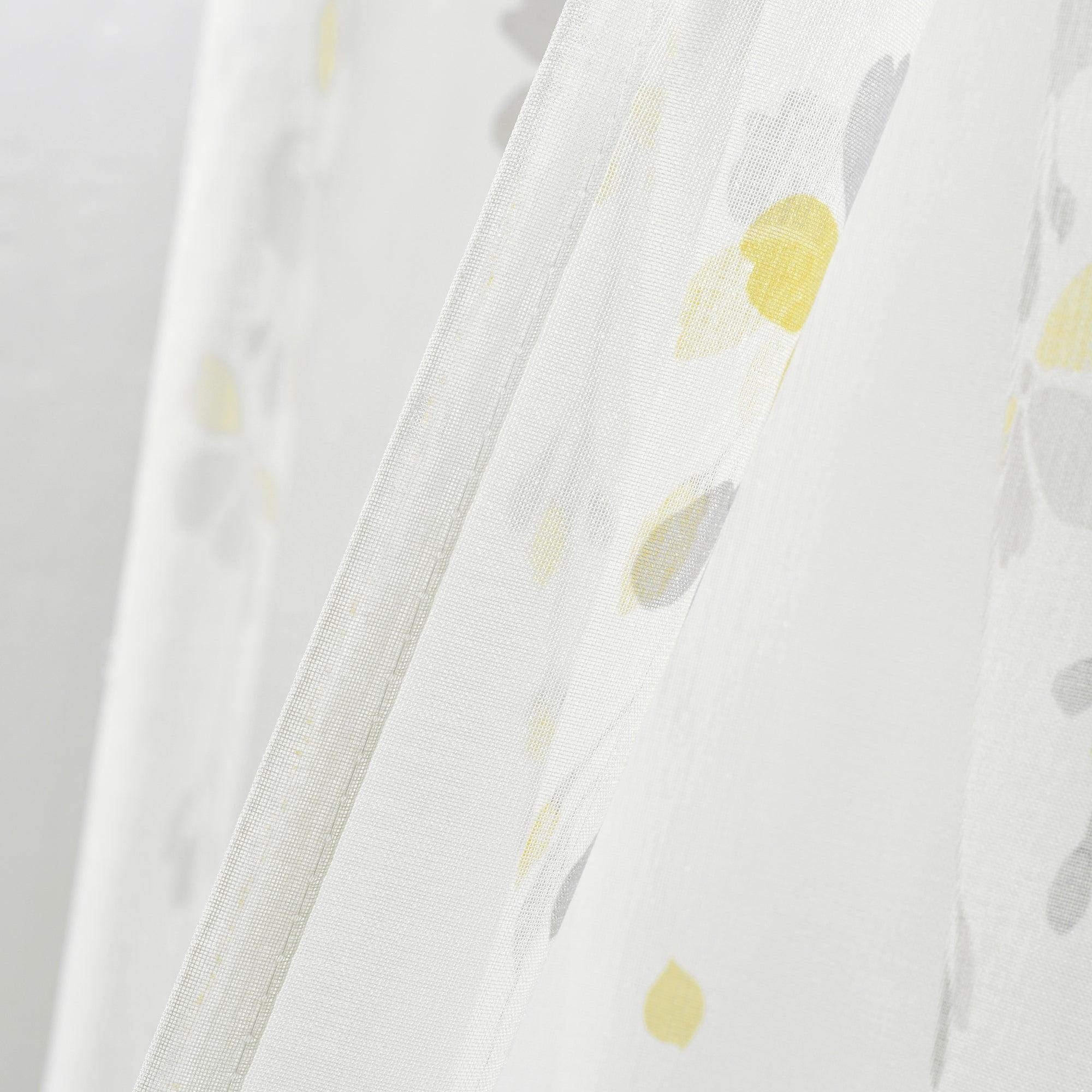 Weeping Flower Sheer Window Curtain Panel Set