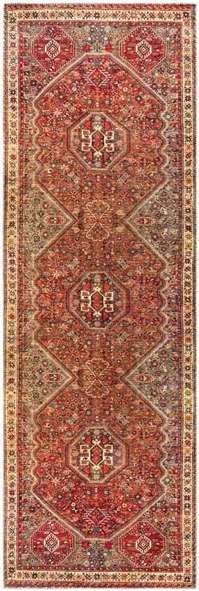 West Brooklyn Traditional Burnt Orange Washable Area Rug