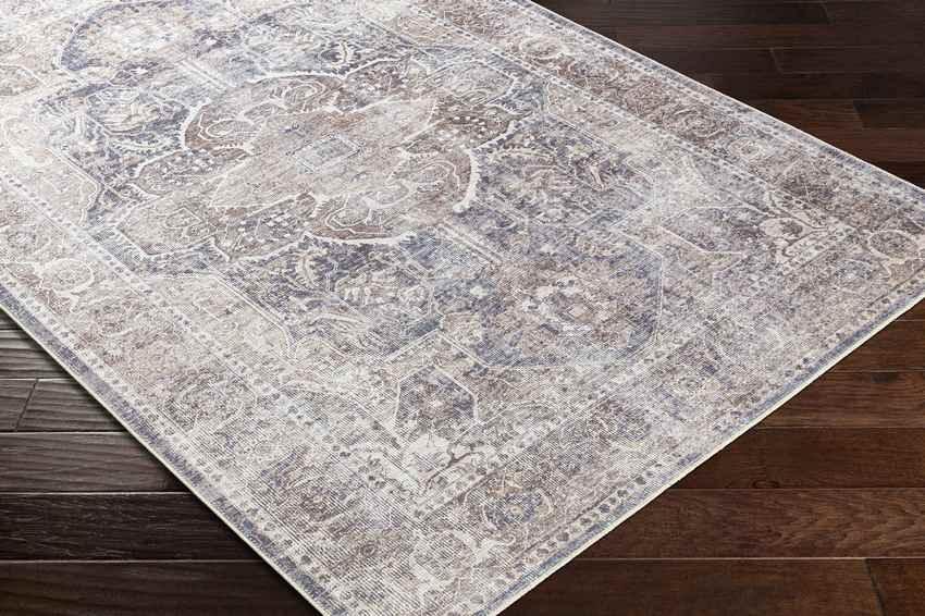 West Des Moines Traditional Tan Washable Area Rug