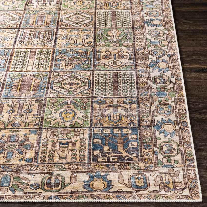 West Dundee Traditional Mocha Washable Area Rug