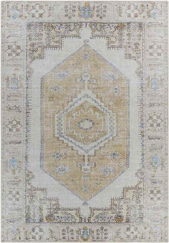 West Grove Traditional Gray Washable Area Rug