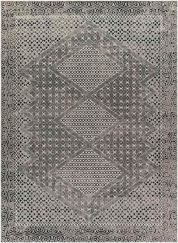 West Harrison Global Black Washable Area Rug