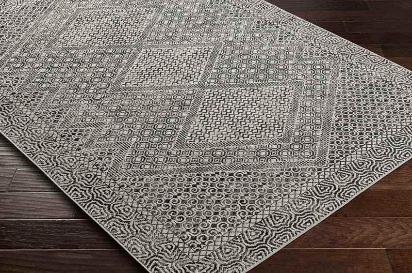 West Harrison Global Black Washable Area Rug