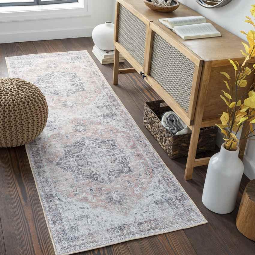 West Okoboji Traditional Gray Washable Area Rug