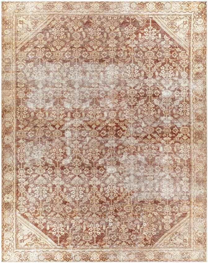 West Point Traditional Saffron Washable Area Rug