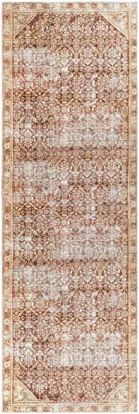 West Point Traditional Saffron Washable Area Rug