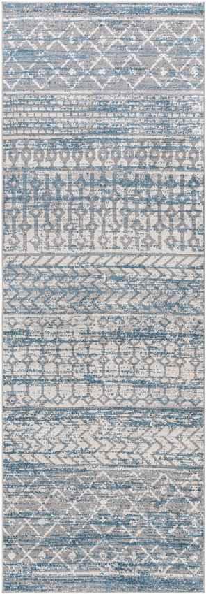 West Terre Haute Global Blue Washable Area Rug