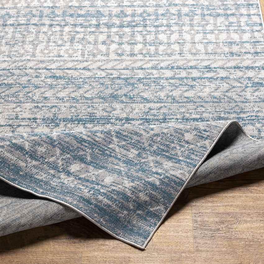 West Terre Haute Global Blue Washable Area Rug