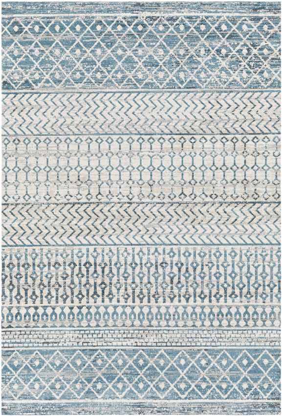 West Terre Haute Global Pale Blue Washable Area Rug