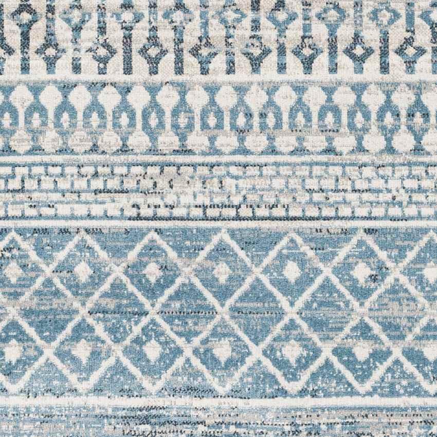 West Terre Haute Global Pale Blue Washable Area Rug