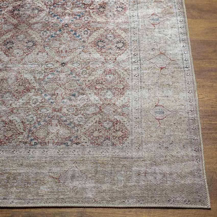 West Union Traditional Rust Washable Area Rug