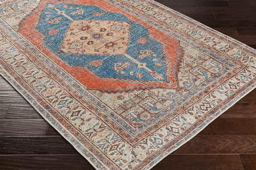 Westgate Traditional Burnt Orange Washable Area Rug