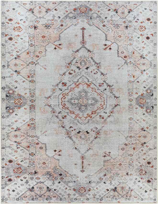 Westside Traditional Light Gray Washable Area Rug