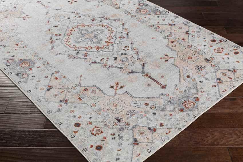 Westside Traditional Light Gray Washable Area Rug