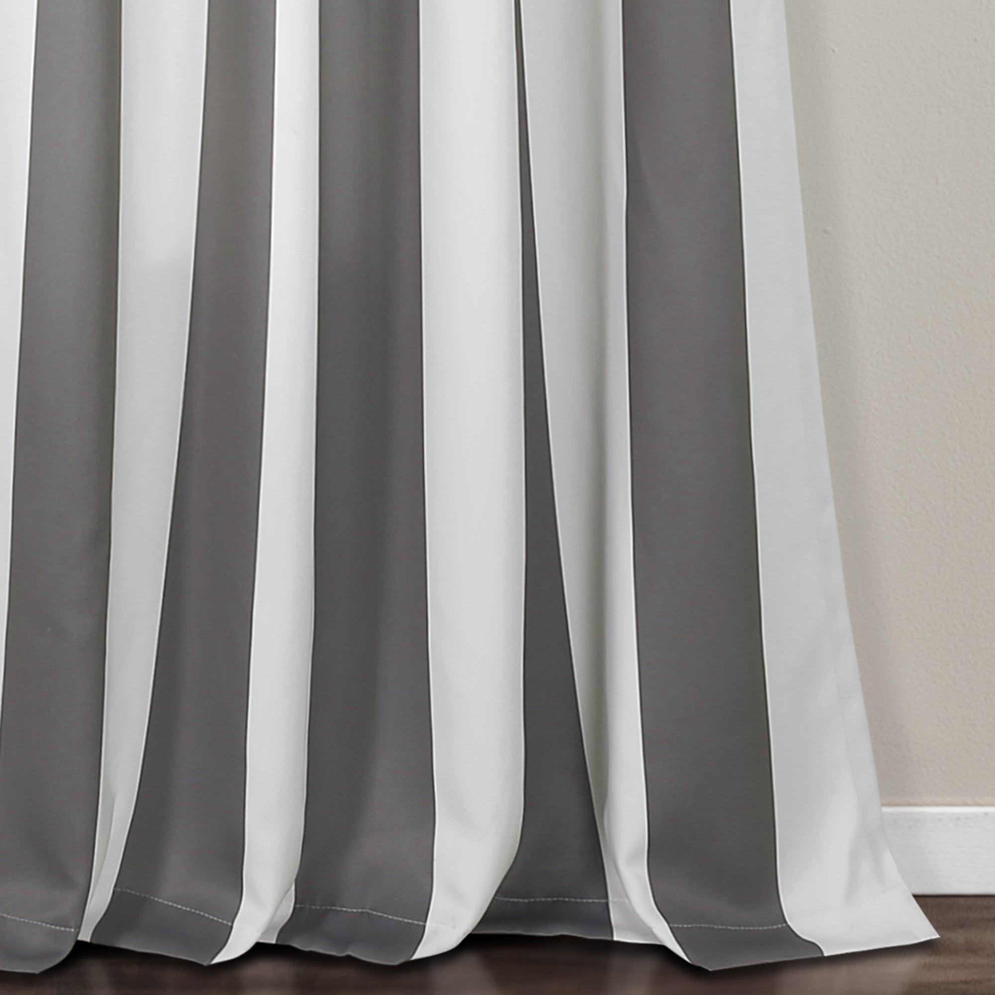 Wilbur Stripe Light Filtering Window Curtain Set