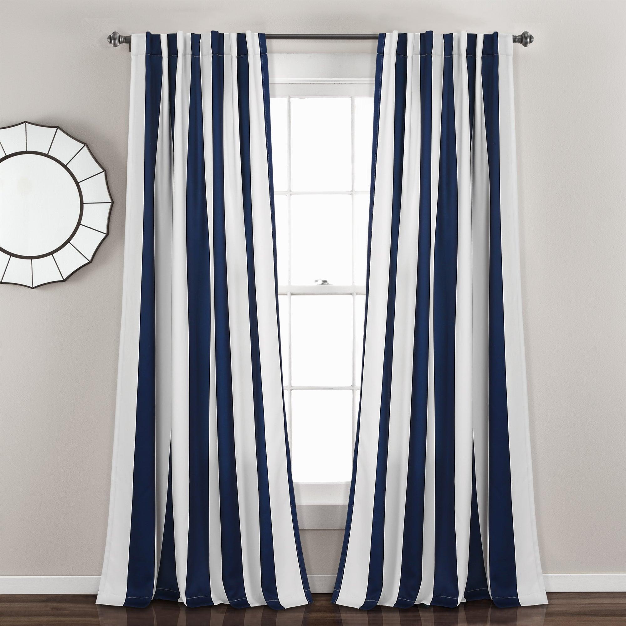 Wilbur Stripe Light Filtering Window Curtain Set