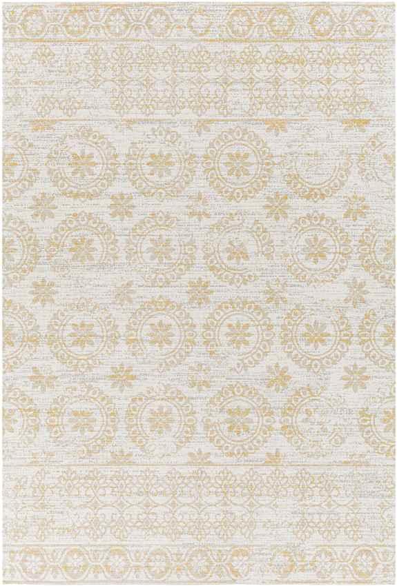 William Traditional Beige Washable Area Rug