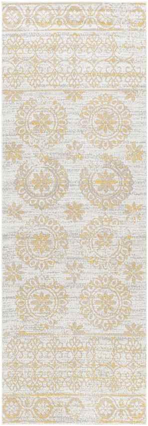 William Traditional Beige Washable Area Rug