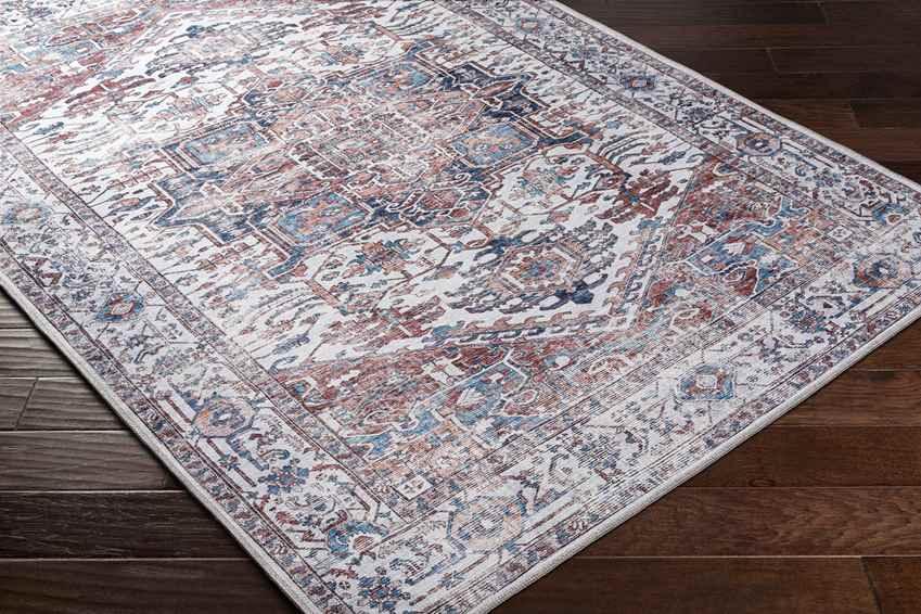 Wolf Creek Traditional Navy Washable Area Rug