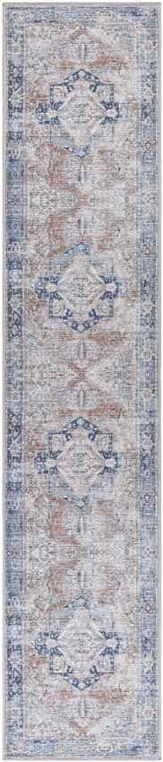 Wyacondah Traditional Navy Washable Area Rug