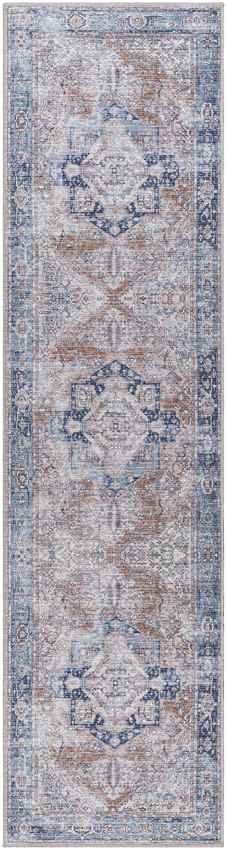 Wyacondah Traditional Navy Washable Area Rug