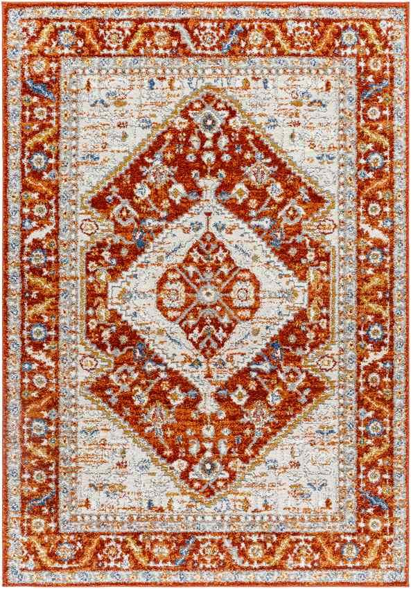 Yashika Traditional Bright Red Area Rug