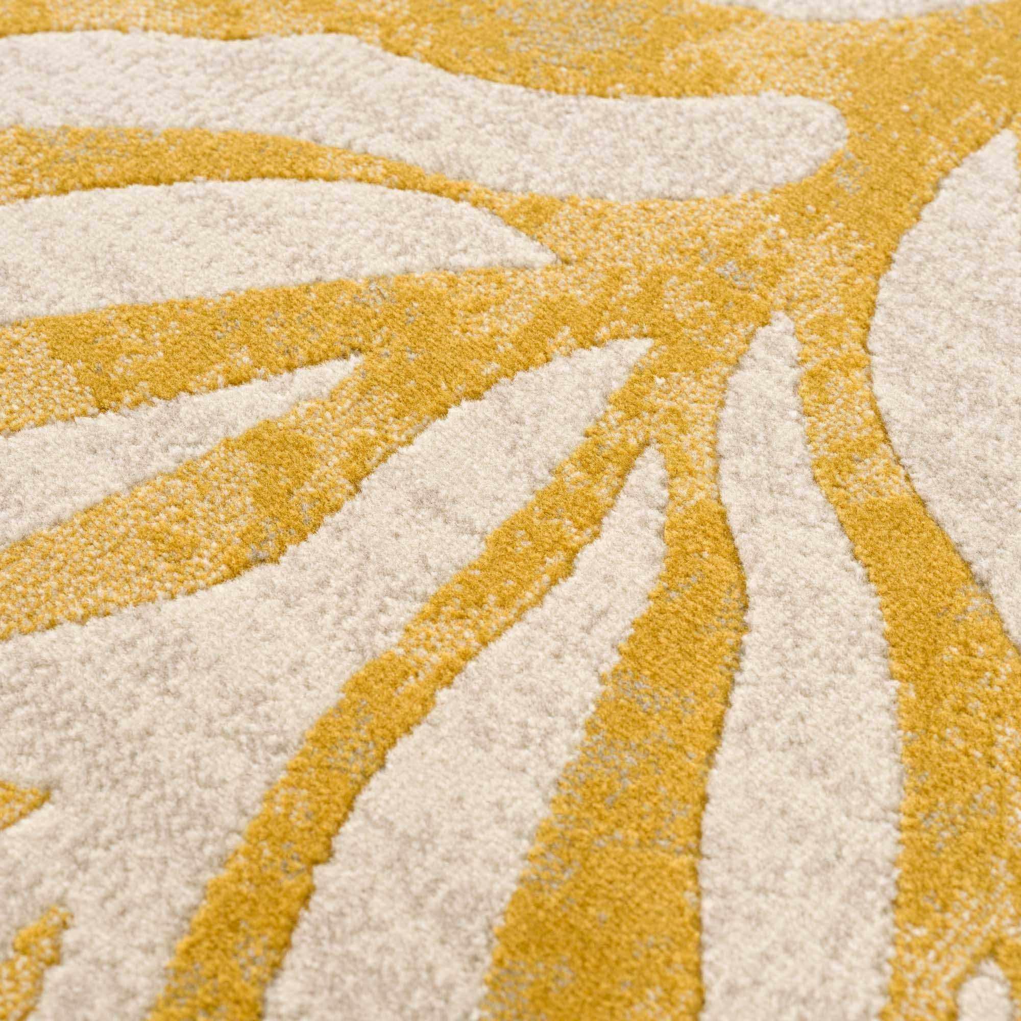 Yellow Terra Zebra Print Area Rug