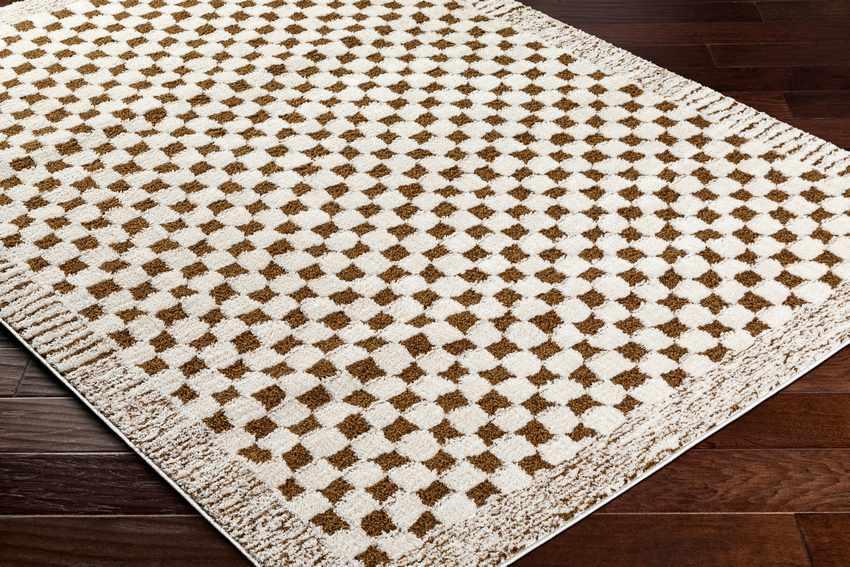 Zechariah Modern Ivory/Brown Area Rug