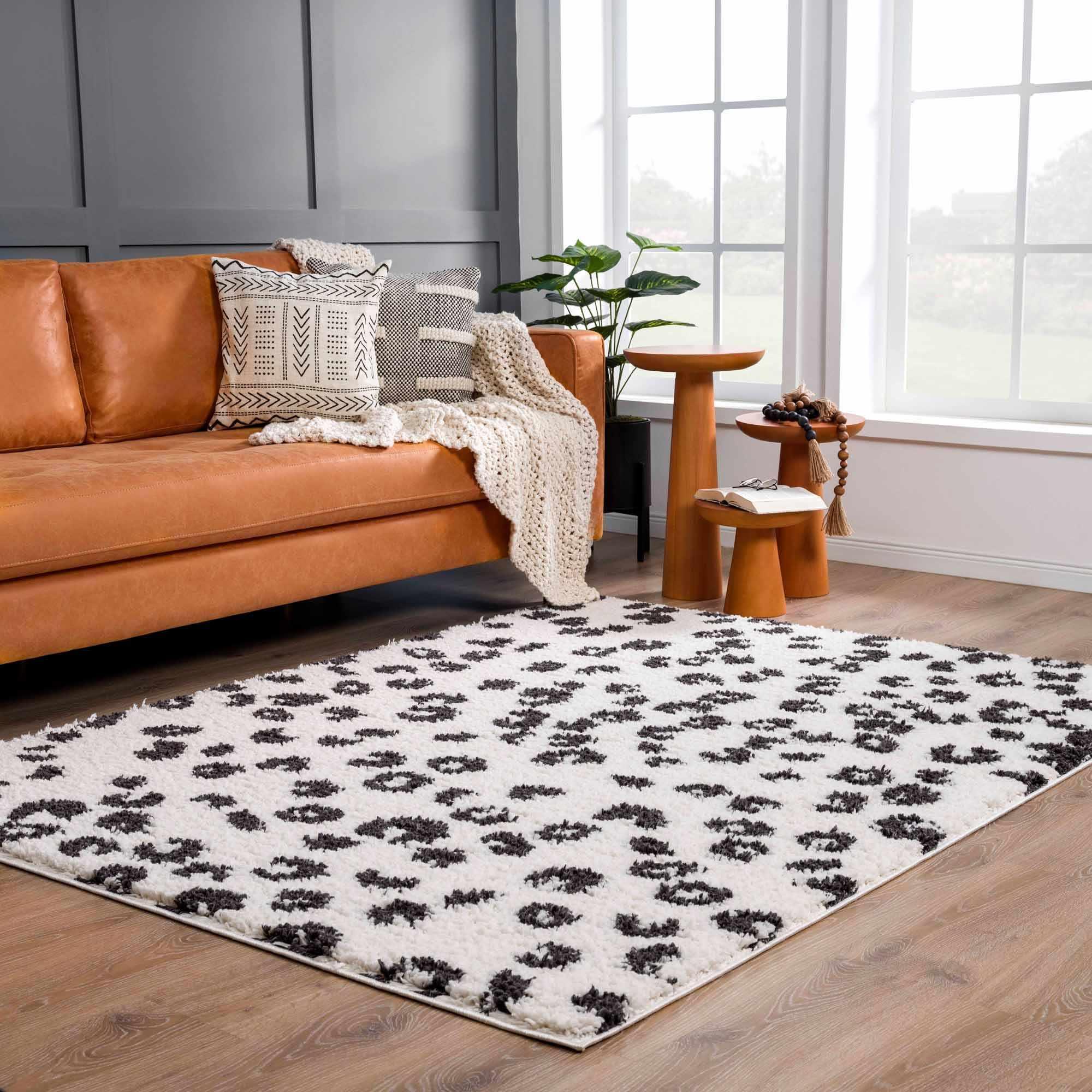 Zhen Black & White Area Rug