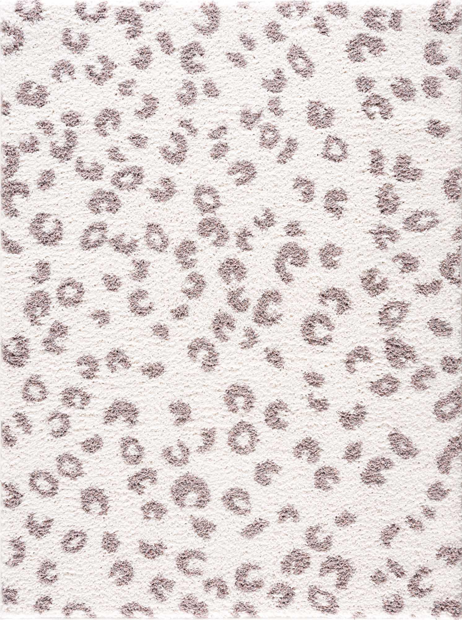 Zhen Pink & White Plush Rug