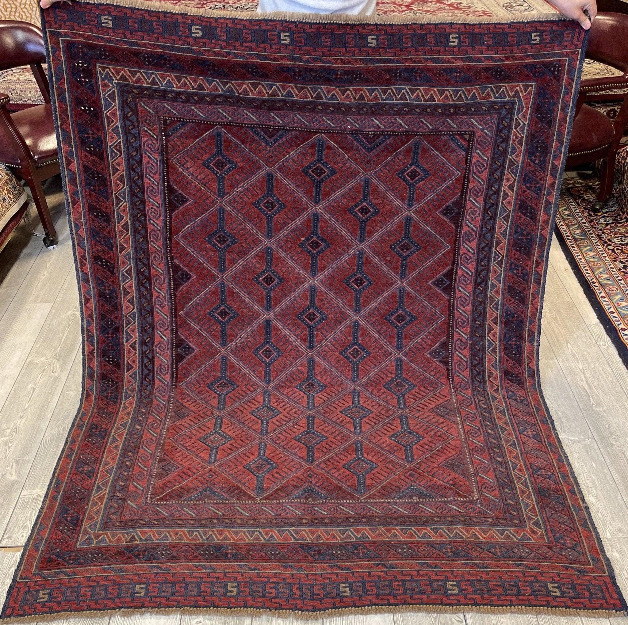 Beautiful Afghani Kilim Rug 6'8''x5'5'' - Kapisa Rugs