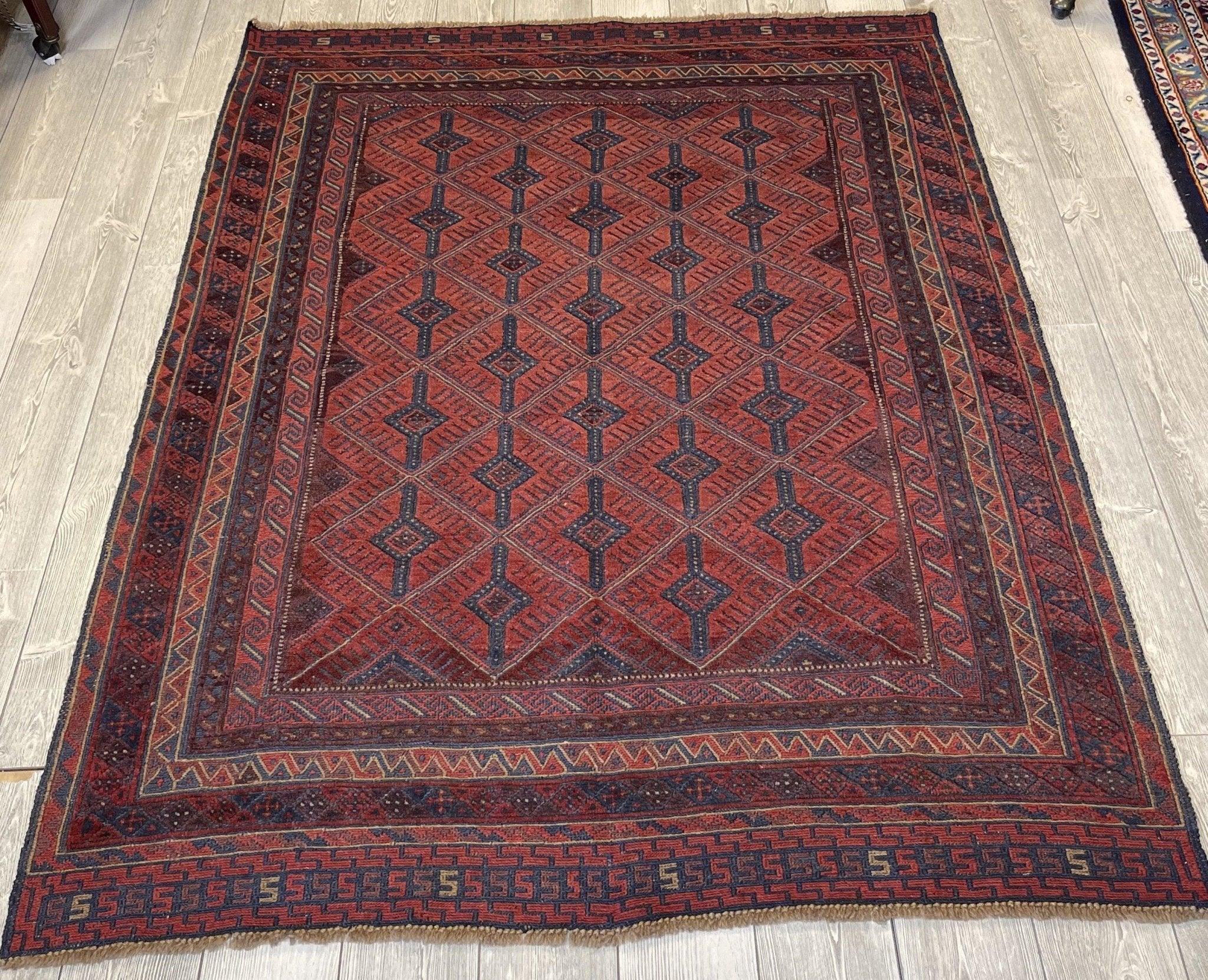 Beautiful Afghani Kilim Rug 6'8''x5'5'' - Kapisa Rugs